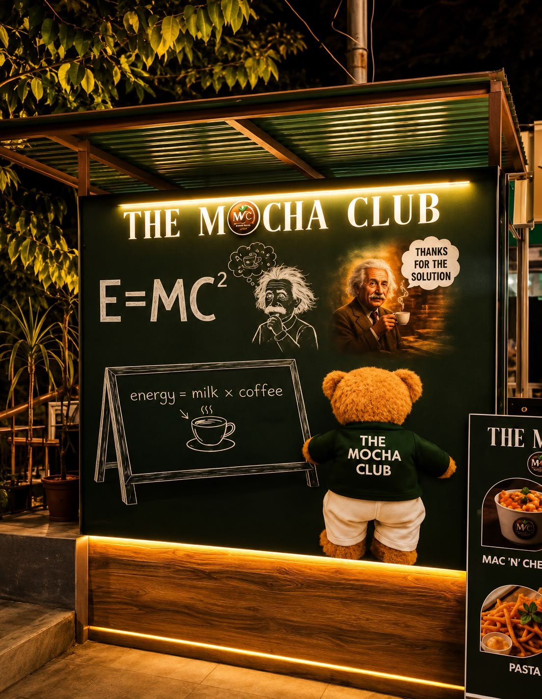 The Mocha Club feature wall
